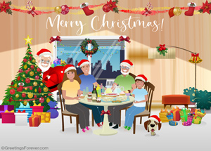 Family Christmas ecard