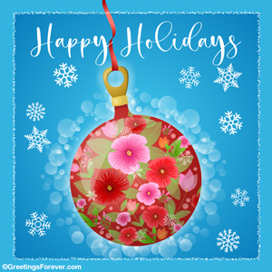 Happy Holidays ecard with greetings