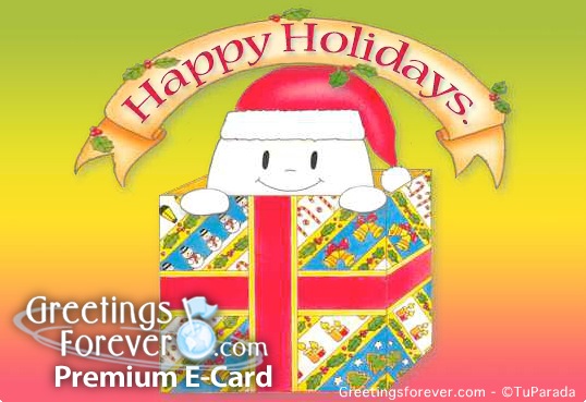 Ecard - Happy Holidays with gift