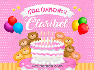 Tarjeta - Cumpleaños de Claribel