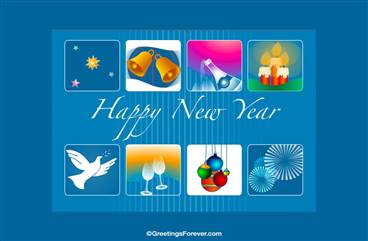 Happy new year ecard with images