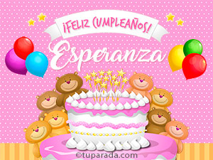 Tarjeta - Cumpleaños de Esperanza