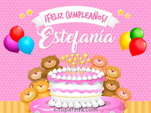 Tarjeta - Cumpleaños de Estefanía