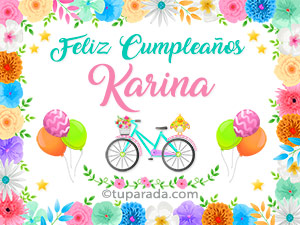 Feliz cumpleaños Karina - Karina, tarjetas