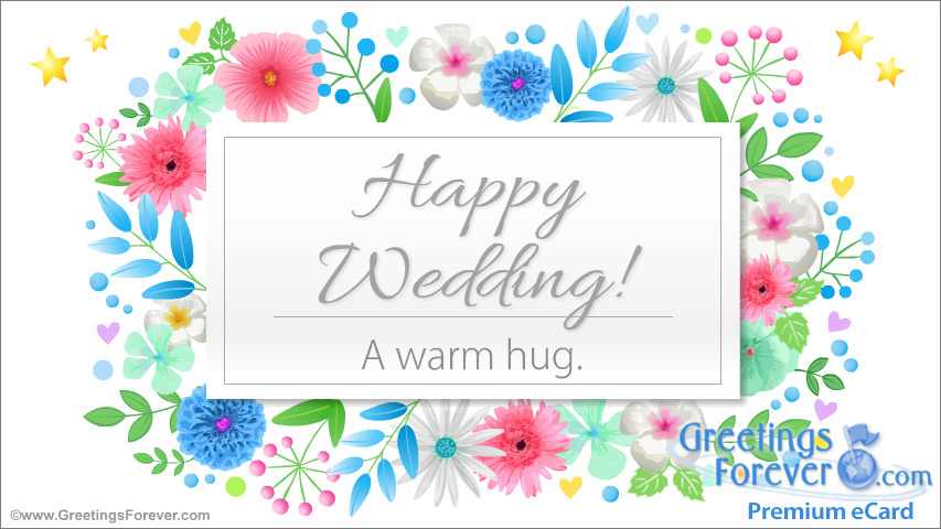 Ecard - Wedding ecard with a warm hug