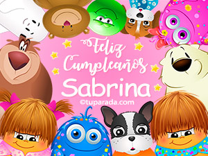 Tarjeta - Feliz cumpleaños Sabrina