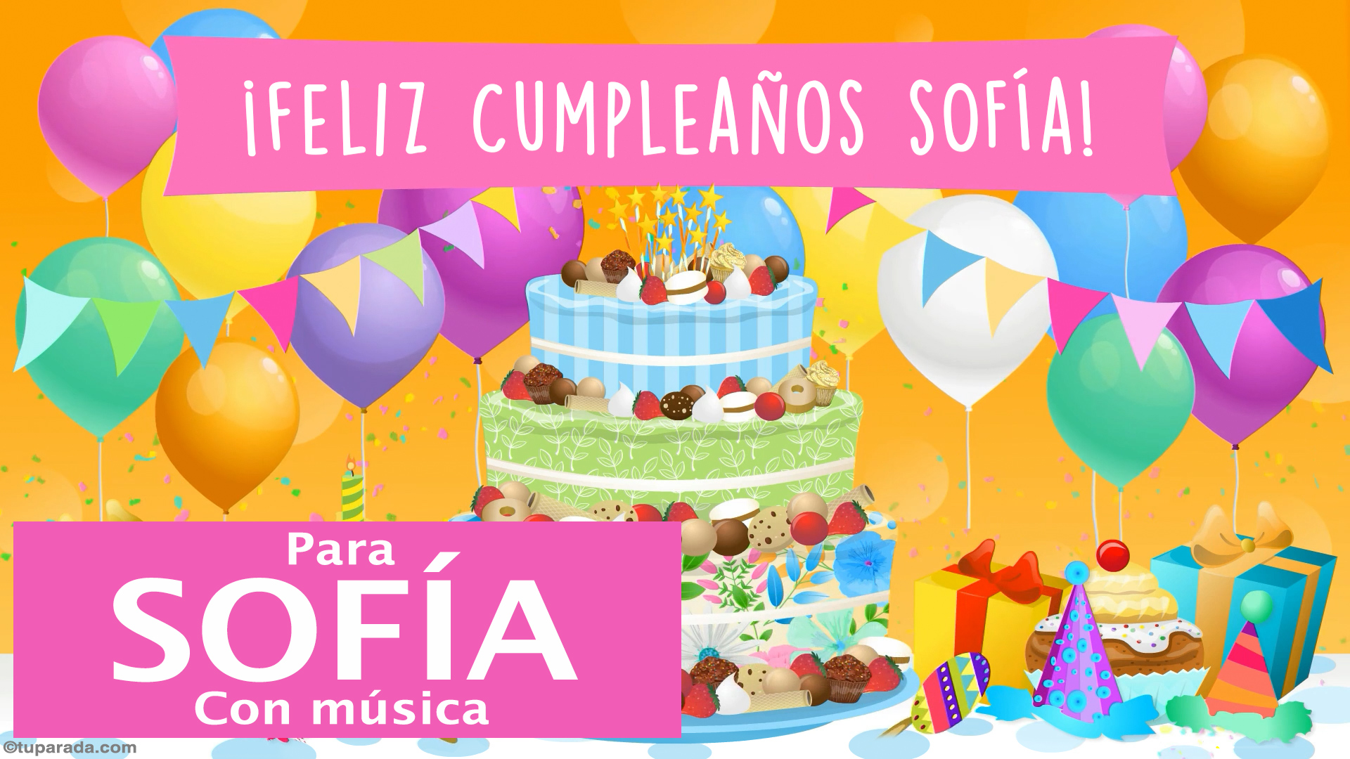 Tarjeta de Feliz Cumpleaños Sofía