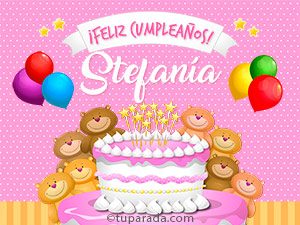 Tarjeta - Cumpleaños de Stefanía