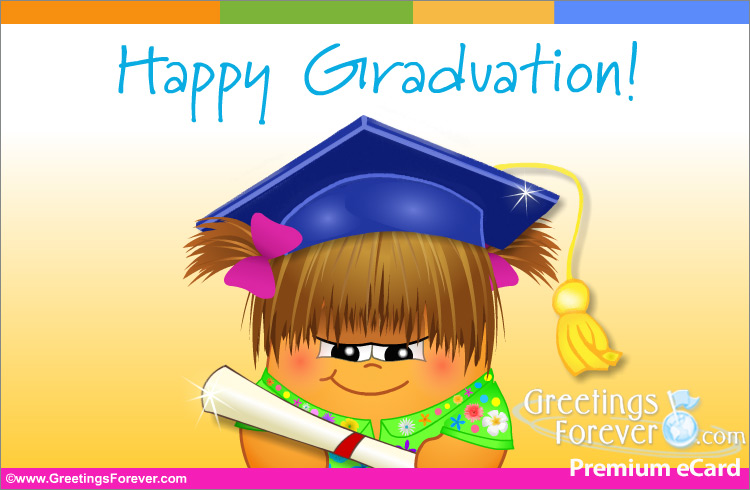 Graduation ecard for girls