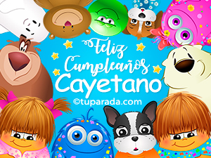 Tarjeta - Feliz cumpleaños Cayetano