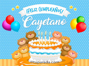 Tarjeta - Cumpleaños de Cayetano