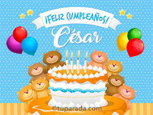 Tarjeta - Cumpleaños de César