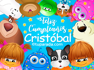 Tarjeta - Feliz cumpleaños Cristóbal
