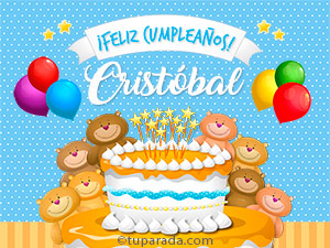 Tarjeta - Cumpleaños de Cristóbal
