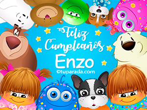 Tarjeta - Feliz cumpleaños Enzo