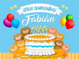 Tarjeta - Cumpleaños de Fabián