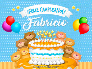Tarjeta - Cumpleaños de Fabricio