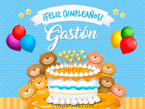 Tarjeta - Cumpleaños de Gastón