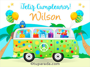 Feliz cumpleaños Wilson - Wilson, tarjetas