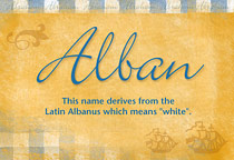 Meaning of the name Alban