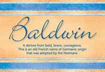 Meaning of the name Baldwin
