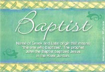 Meaning of the name Baptist