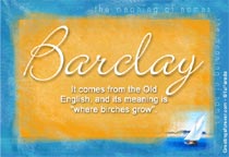 Meaning of the name Barclay