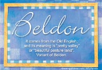 Meaning of the name Beldon