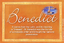 Meaning of the name Benedict