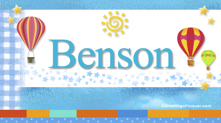 Nombre Benson, Imagen Significado de Benson