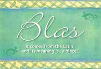 Meaning of the name Blas