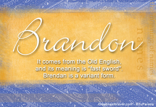 Brandon Name Blessings Personalized Names with Meanings and Bible