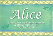 Meaning of the name Alice