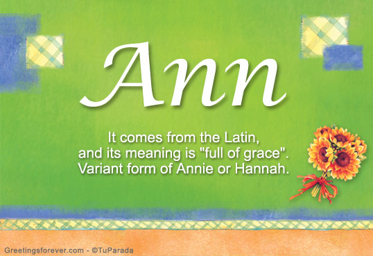 Ann Name Meaning - Ann name Origin, Name Ann, Meaning of the name 