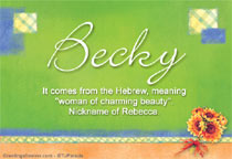 Meaning of the name Becky