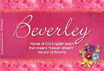 Meaning of the name Beverley