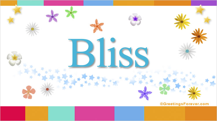 Nombre Bliss, Imagen Significado de Bliss