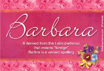 Meaning of the name Barbara