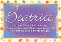 Meaning of the name Beatrice