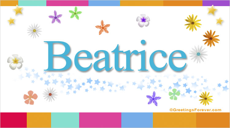 Nombre Beatrice, Imagen Significado de Beatrice
