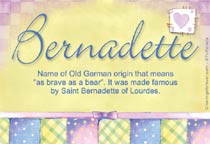 Meaning of the name Bernadette