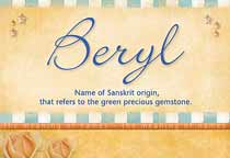 Meaning of the name Beryl