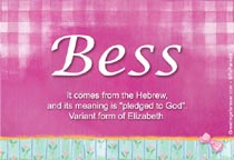 Meaning of the name Bess