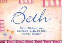 Meaning of the name Beth