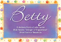 Meaning of the name Betty