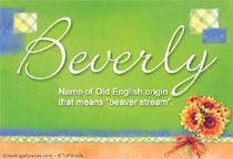 Meaning of the name Beverly