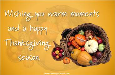 A happy Thanksgiving season
