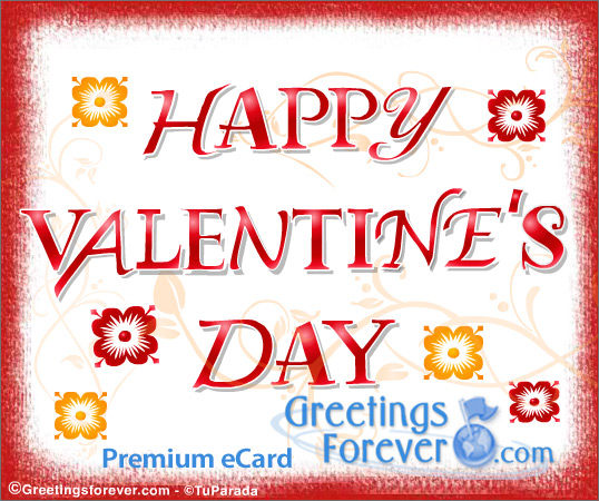 Ecard - Valentine's Day ecard in red