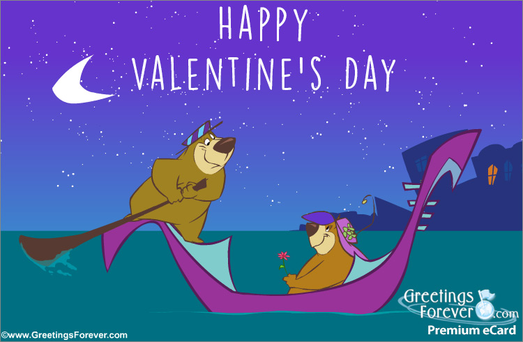 Happy Valentine's Day in a gondola