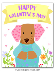 Valentine ecard with warm greeting